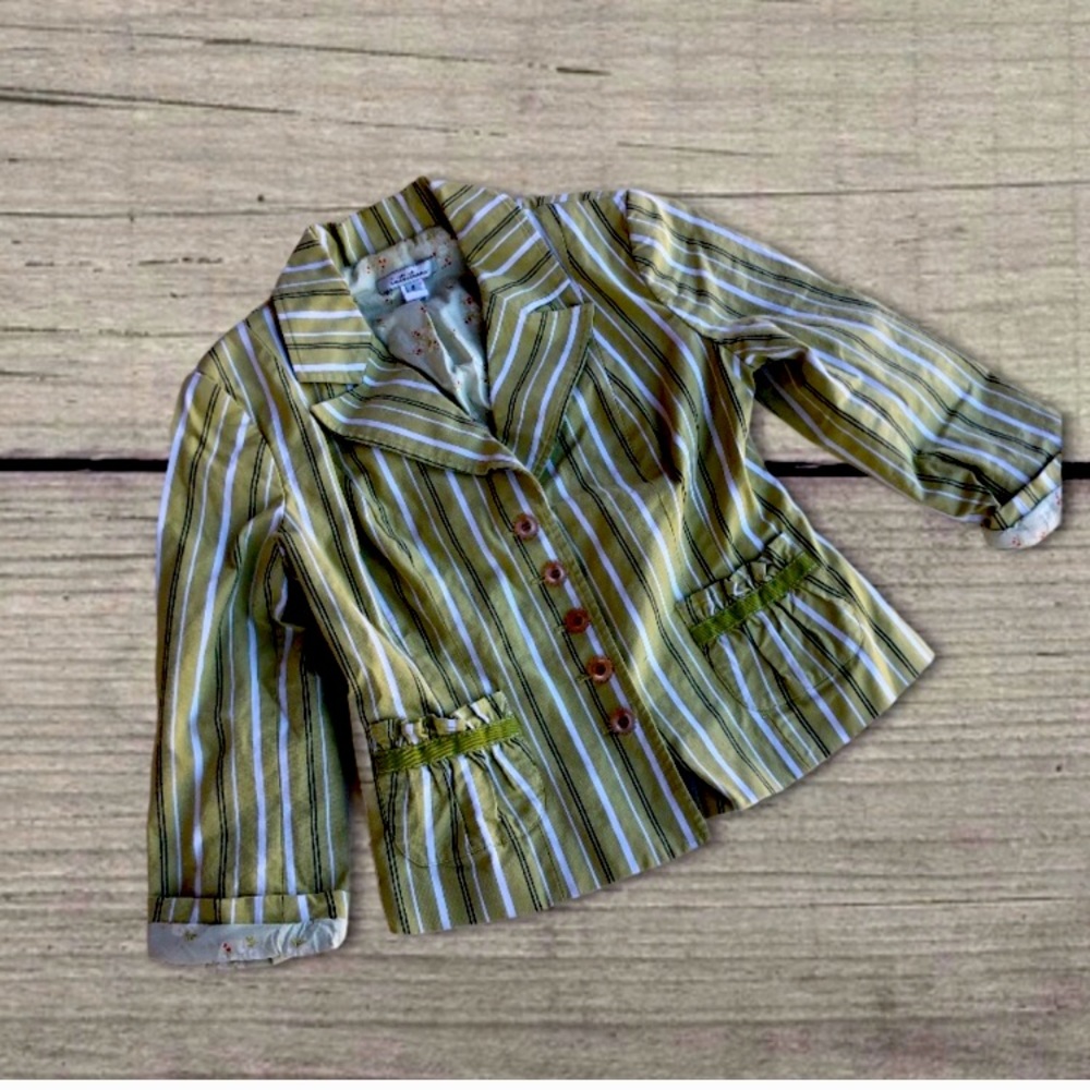 ♥️🎅🌴 Intuitions Olive w/Cream & Black Stripes